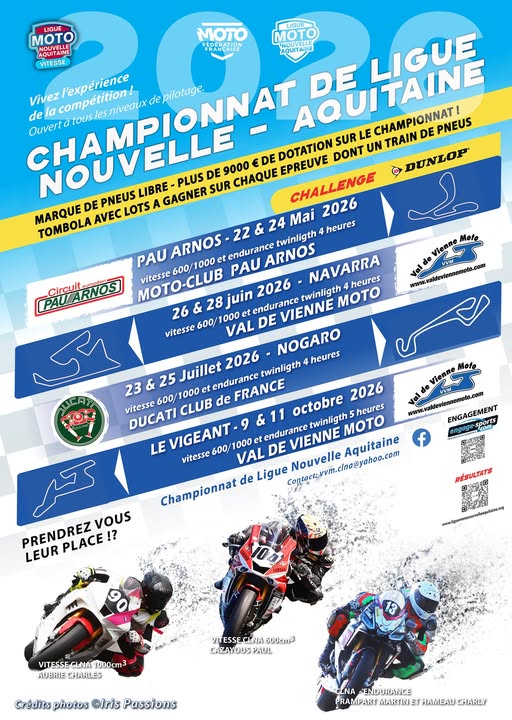 Calendrier du Championnat de Ligue Nouvelle Aquitaine